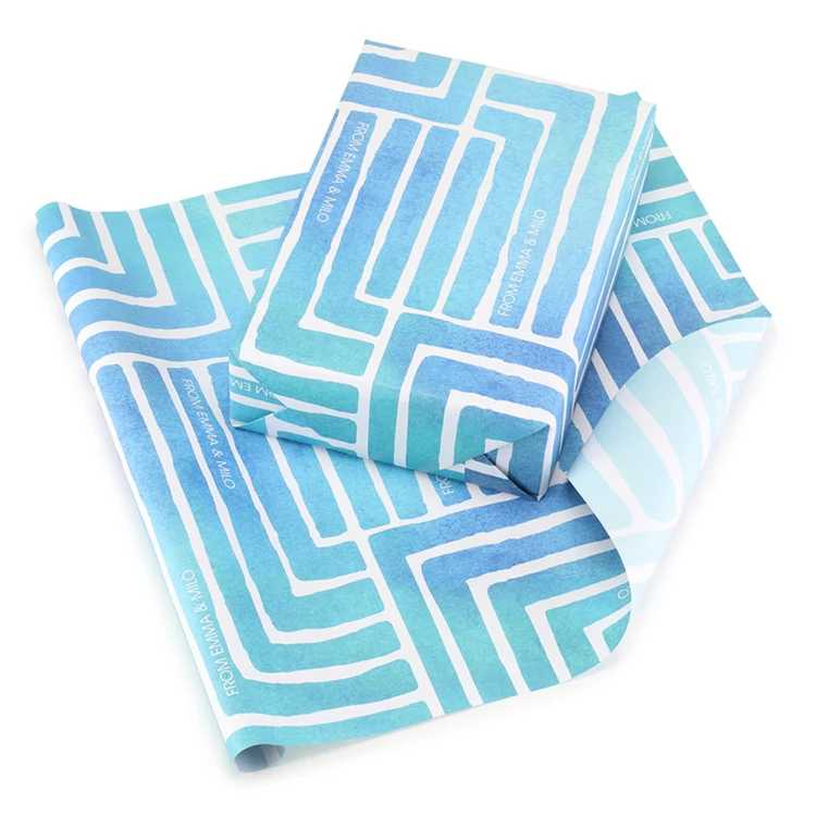 Painted Geo Reversible Wrapping Paper (28"x20") 1