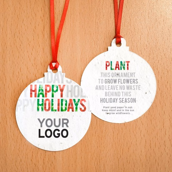 Happy Holidays Christmas Ball Ornaments