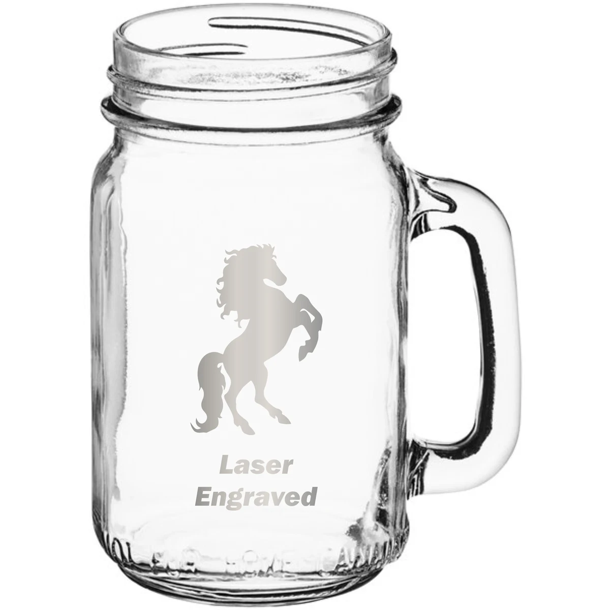 Acopa 16 oz Drinking Jar / Mason Jar with Handle 1