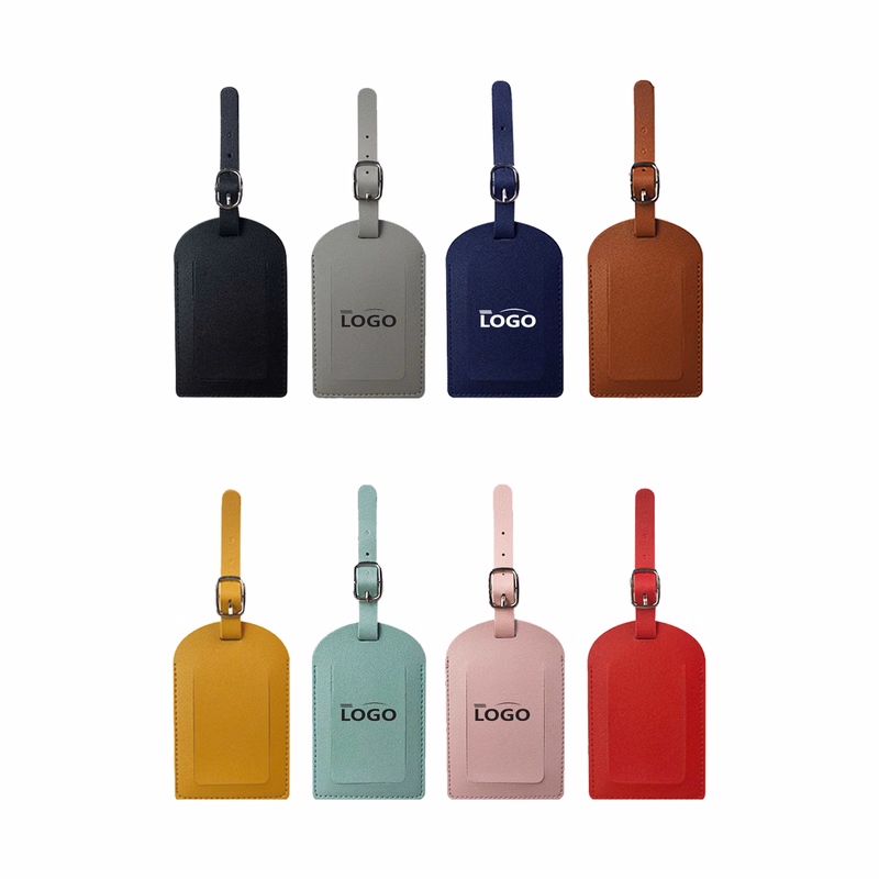 Customizable Travel PU Leather Luggage Tags