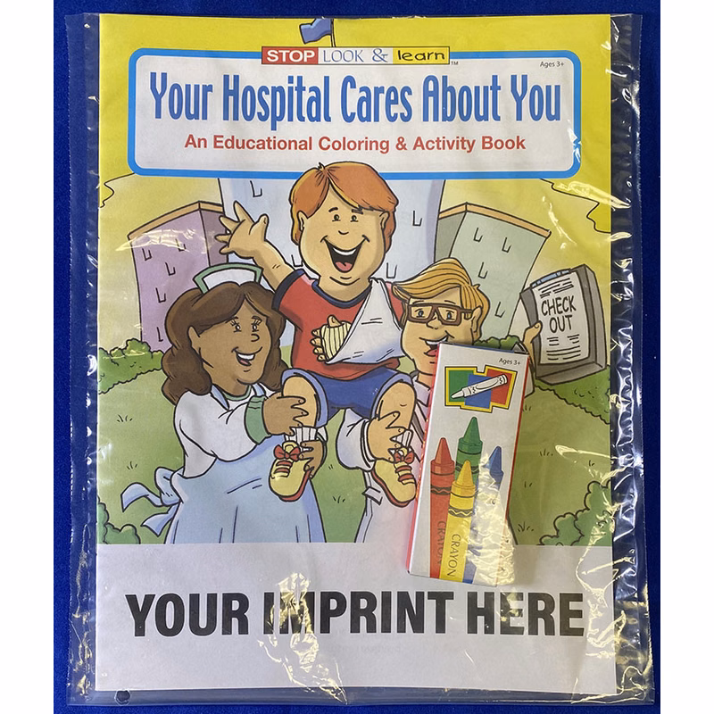 COLORING SET - Your Hospital Cares About You Coloring Book Fun Pack