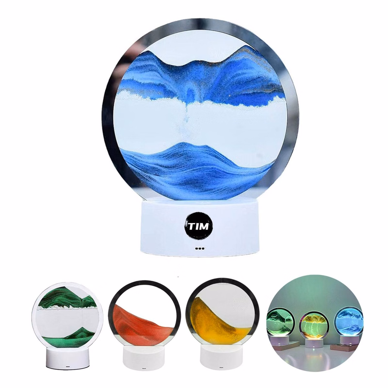 Glass Flow Sand Art Rainbow Night Light
