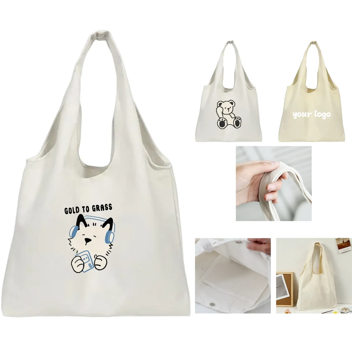 Eco-Friendly Artistic Canvas Tote Bag 1
