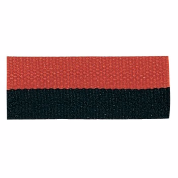 Black/Red "V" Neck Ribbon with Clip, 1 1/2" wide
