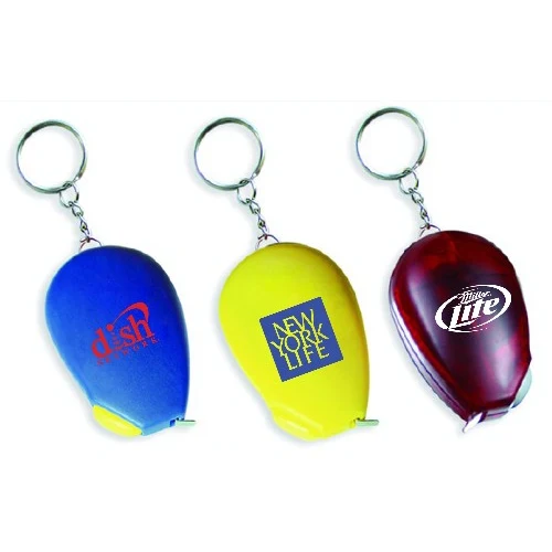 Computer mouse shape tape measure with key chain. 1