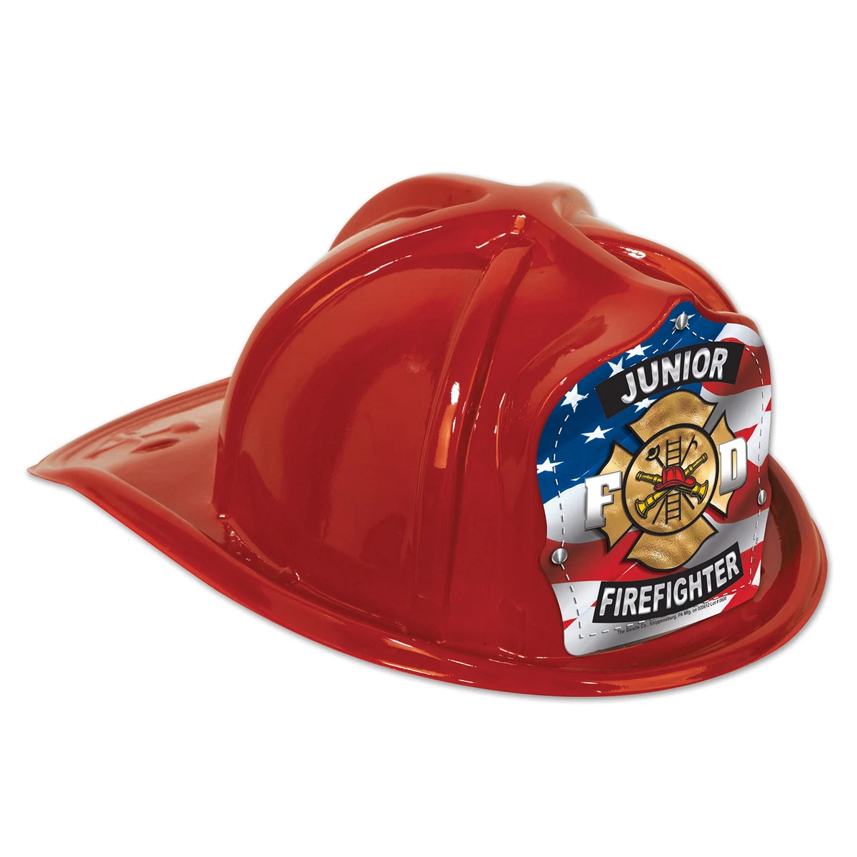 Red Plastic Jr. Firefighter Hat 1