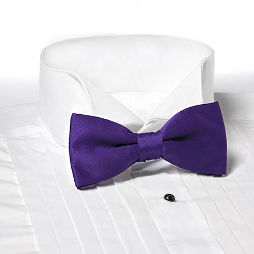 Purple Clip-On Bow Tie 1