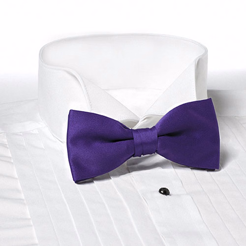 Purple Clip-On Bow Tie