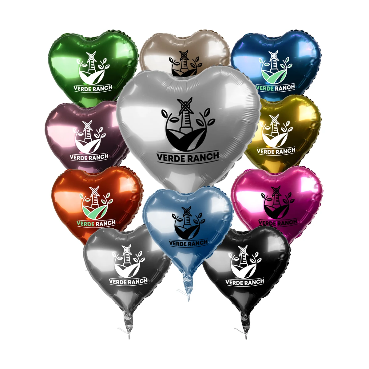 18" Heart-Shaped Mylar Balloon (1 Color Imprint) 1