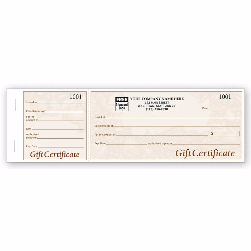 Gift Certificates, Harvest, Booked Sets, Light Burgundy