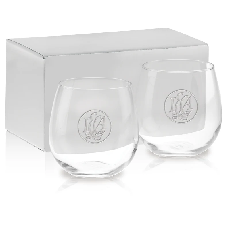 16.75 oz. Etched Stemless Red Wine Gift Set 1
