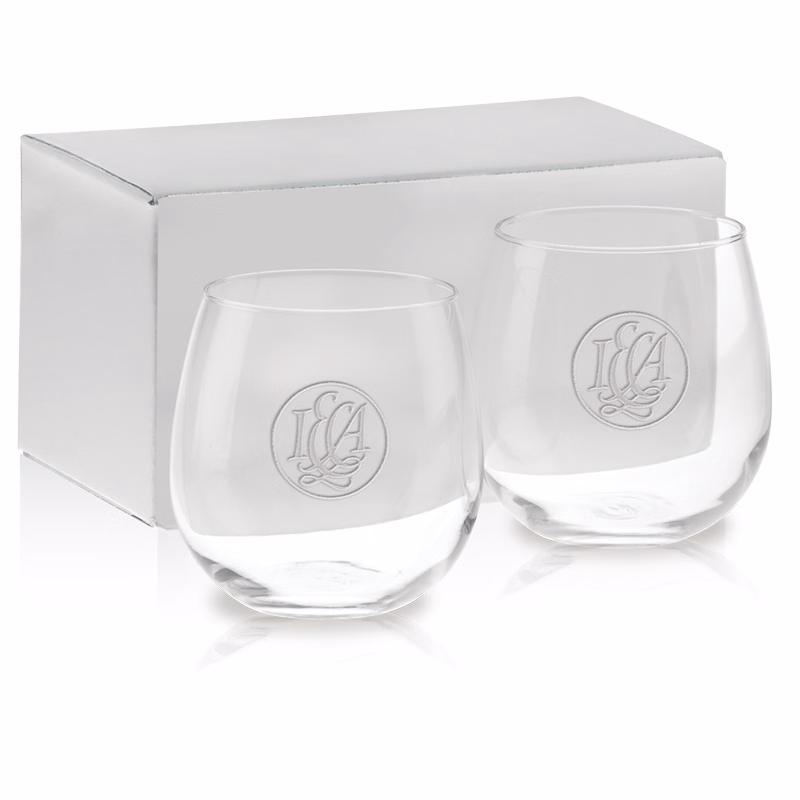 16.75 oz. Etched Stemless Red Wine Gift Set