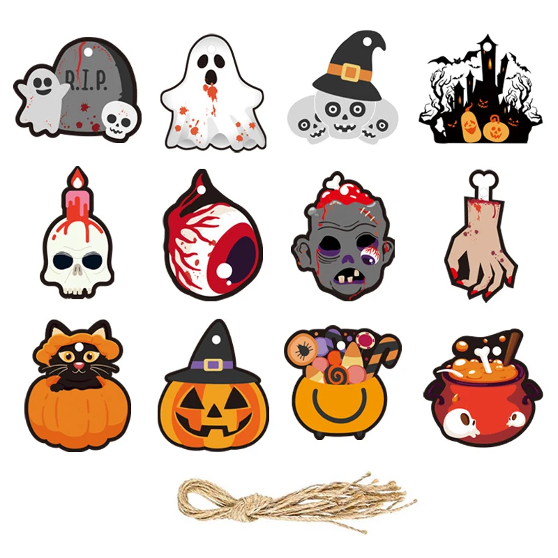 Halloween Hanging Decorations, 12 Pieces per Pack 1