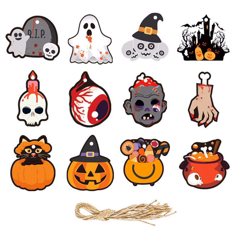 Halloween Hanging Decorations, 12 Pieces per Pack