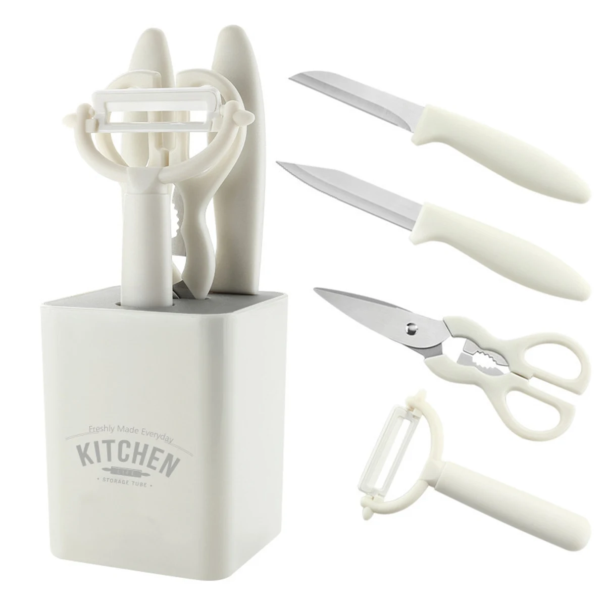 6 Pcs Kitchen Knife Set with Block (direct import) 1