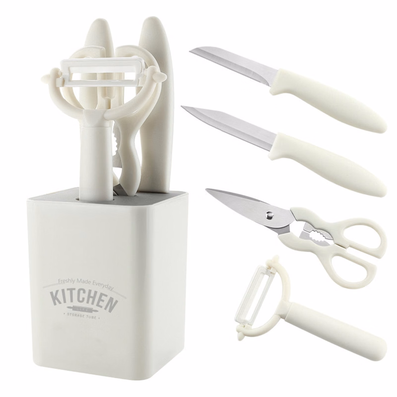 6 Pcs Kitchen Knife Set with Block (direct import)