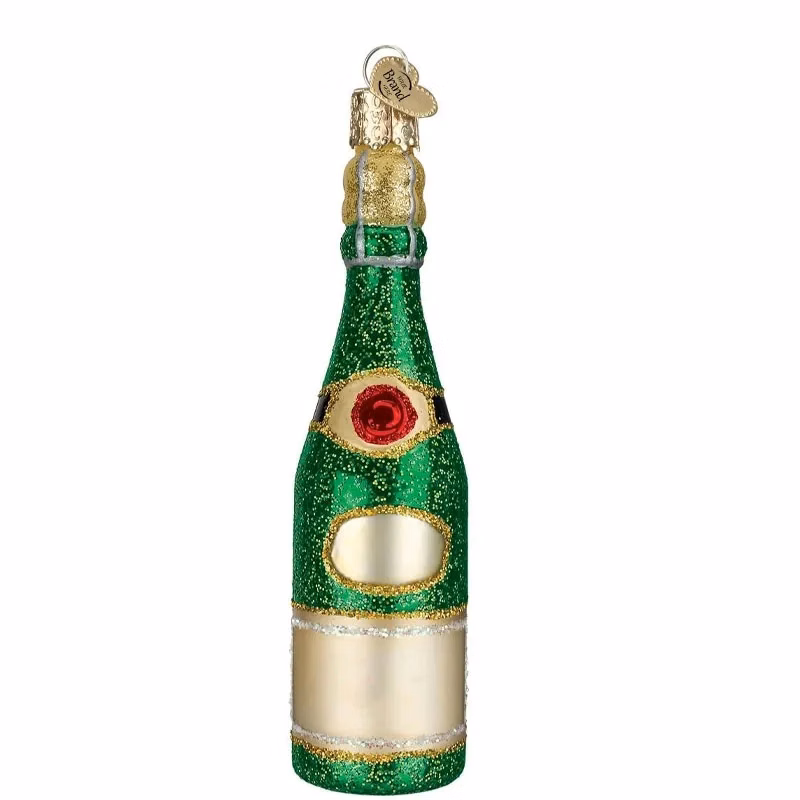 Christmas Glass Wine Bottle Ornaments