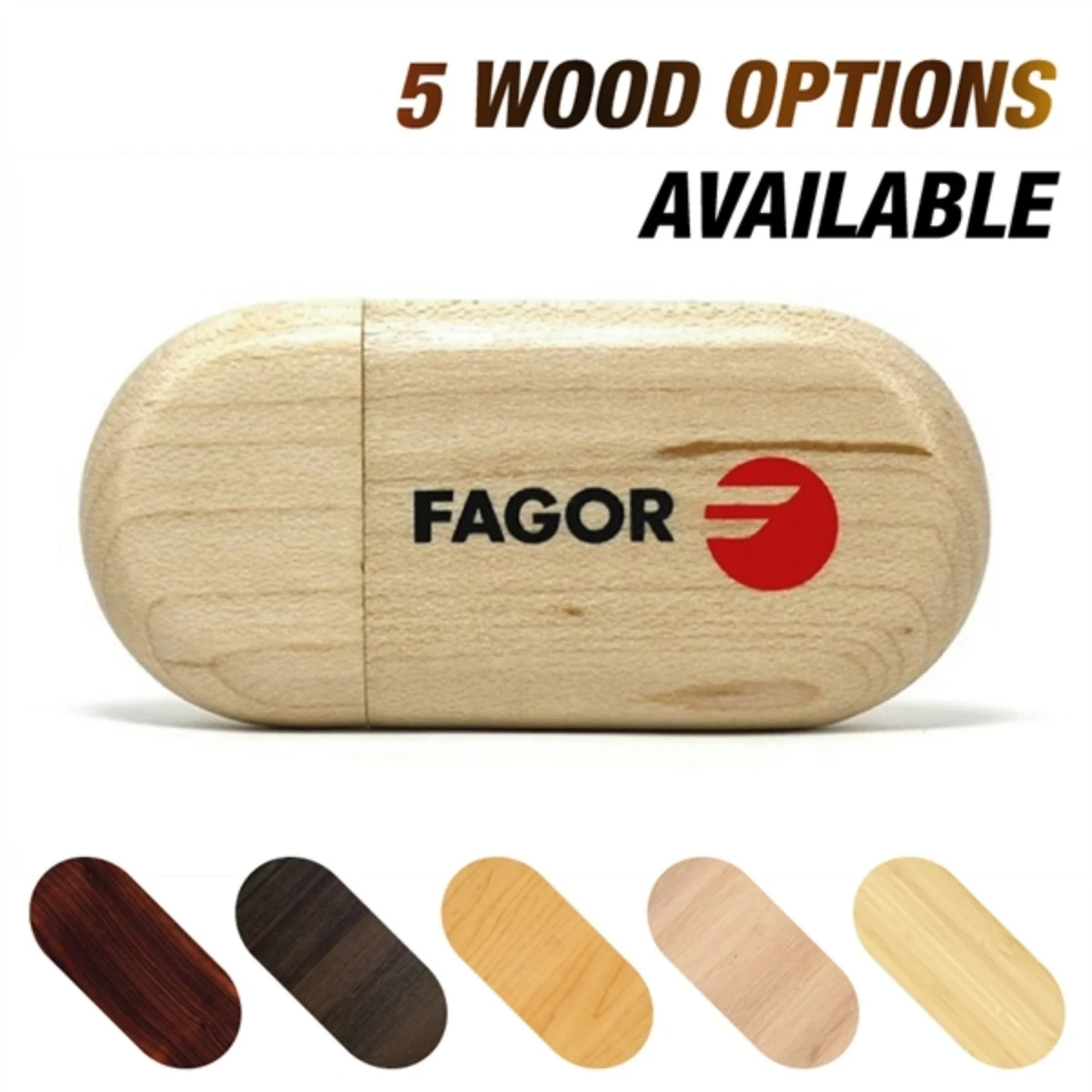 Wooden Capsule Style USB flash drive with magnetic closure 1