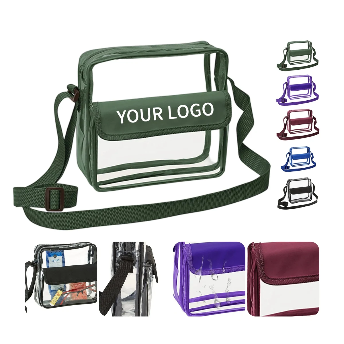 Single-Shoulder Crossbody Makeup Bag with Strap 1