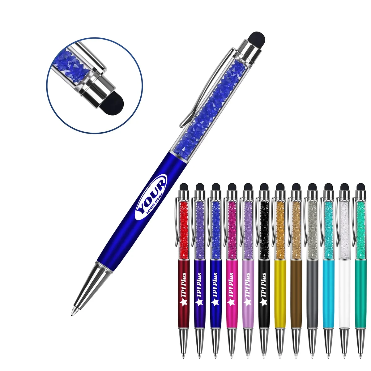 Touch Crystal Ballpoint Pen With Stylus 1