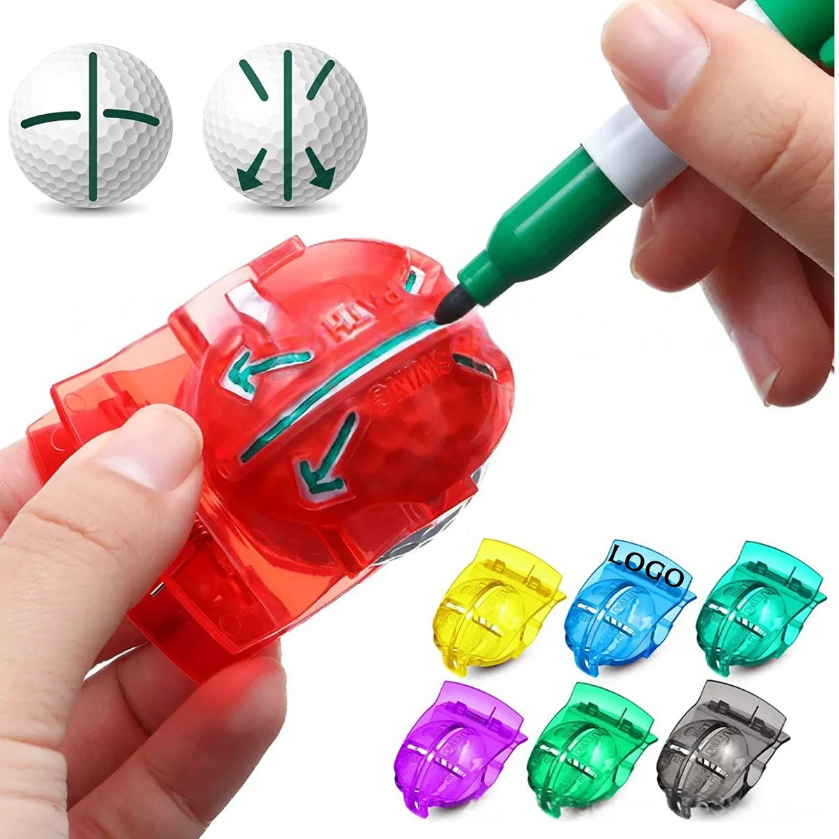 Golf Ball Line Marker Marking Putting Alignment Tool 1