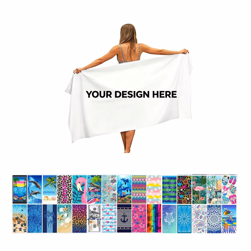 Vivid Color Microfiber Beach Towel