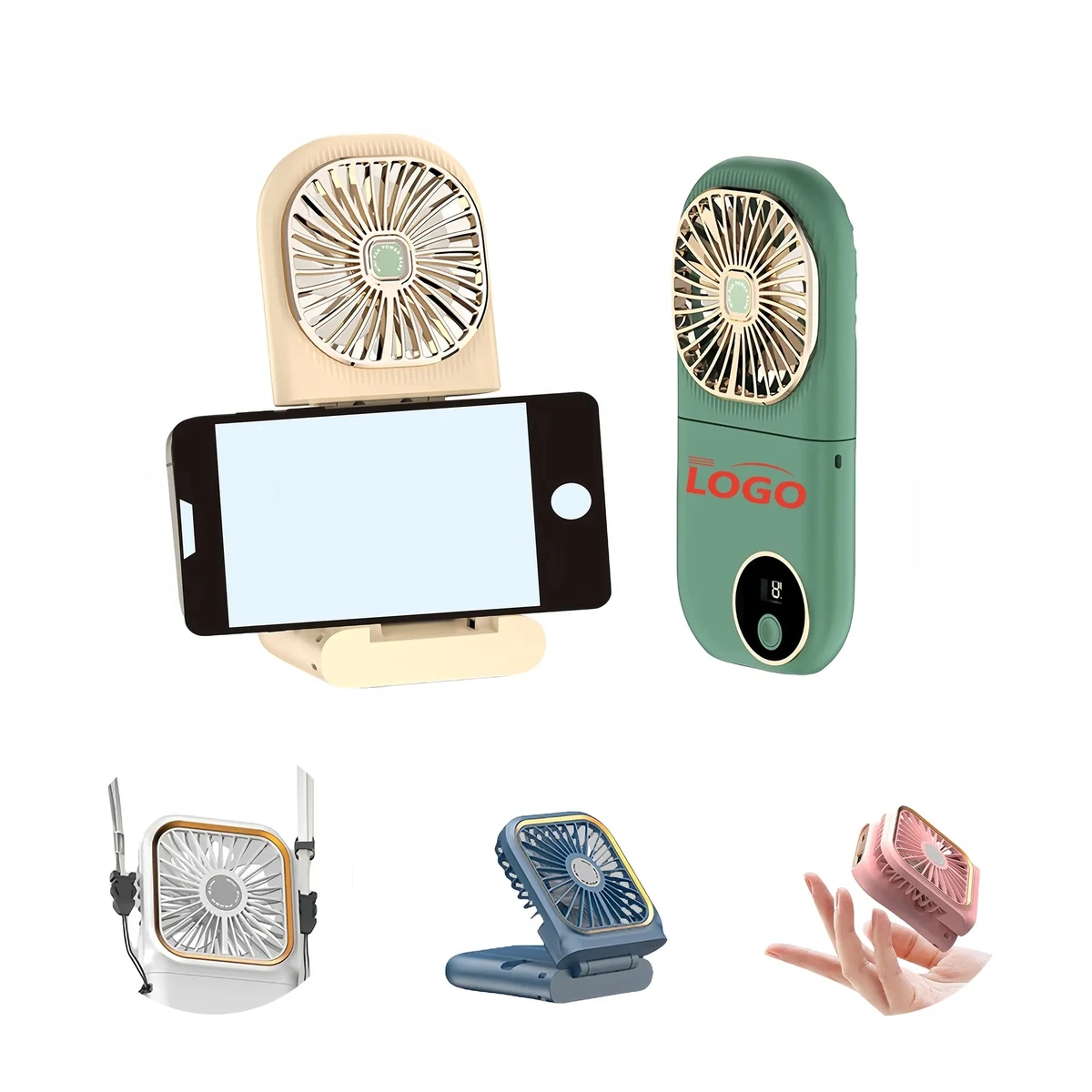 Portable Foldable Phone Stand Fan With Power Bank 1