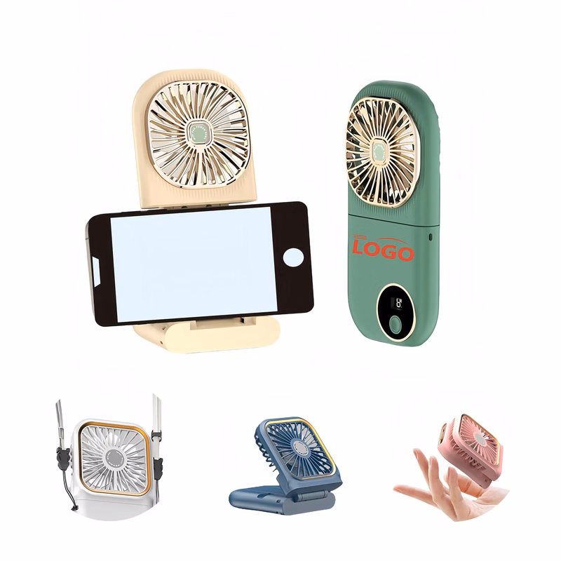 Portable Foldable Phone Stand Fan With Power Bank