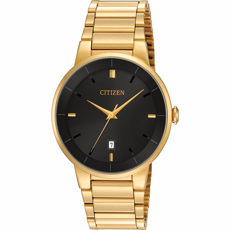 Men's Quartz Gold-Tone Stainless Steel Bracelet Watch