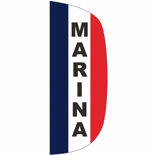 "MARINA" 3' x 8' Message Flutter Flag