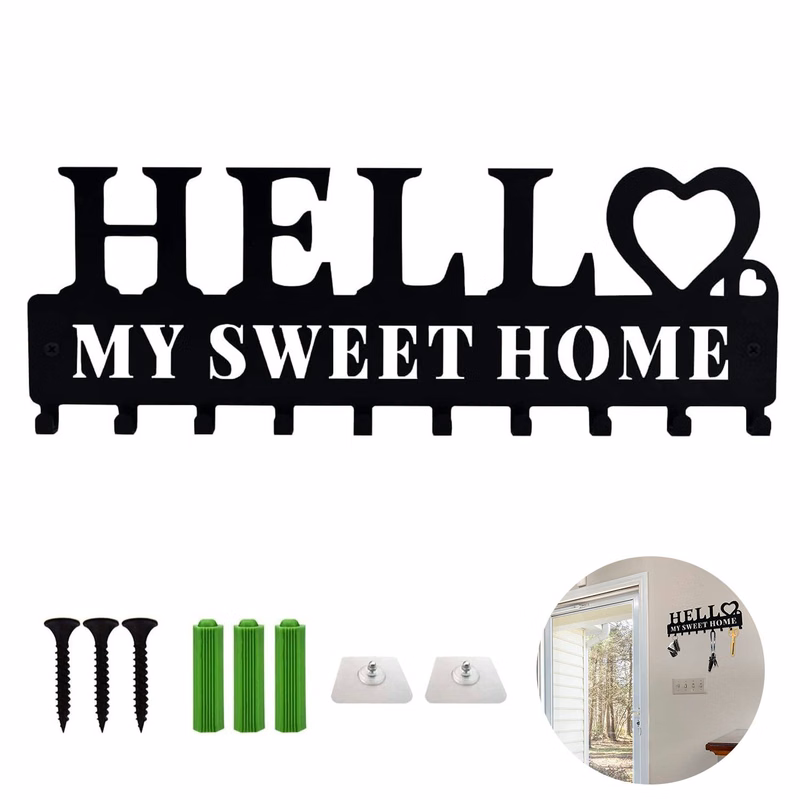 Iron wall hooks set