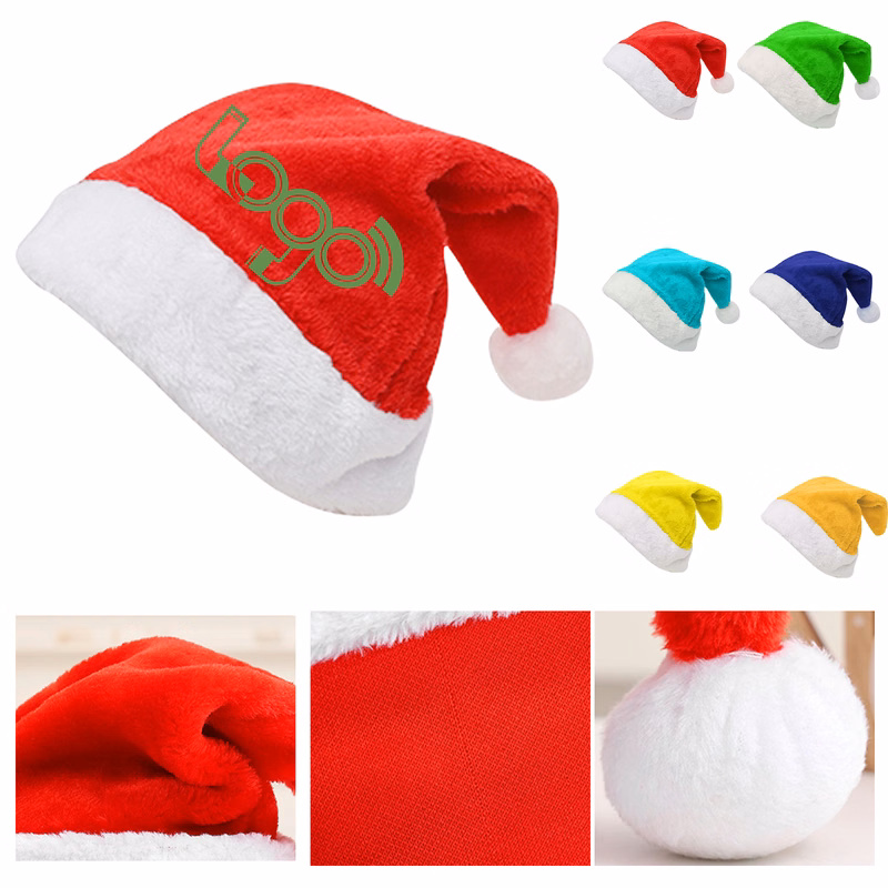 Soft Plush Santa Hat - Cozy Christmas Accessory for Festive Events