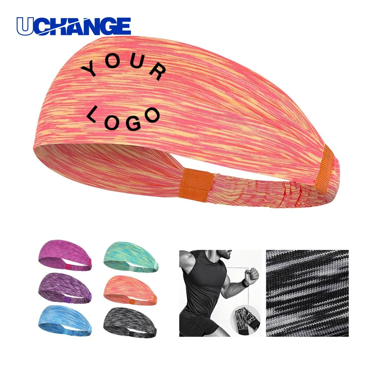Customizable Workout Headband Band for Exercise and Sports 1