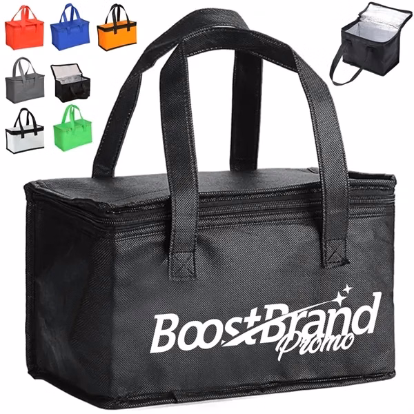 Custom Insulated Thermal Lunch Bag with Secure Zipper — Full-Color Cooler Bag