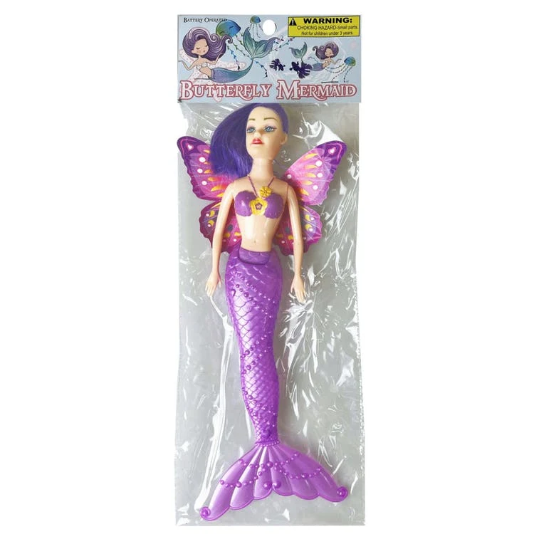 Butterfly Mermaid Dolls - Battery-Operated Light-Up Ages 3+ 1