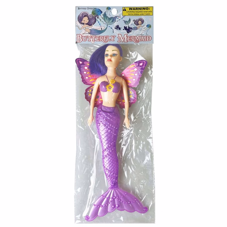 Butterfly Mermaid Dolls - Battery-Operated Light-Up Ages 3+