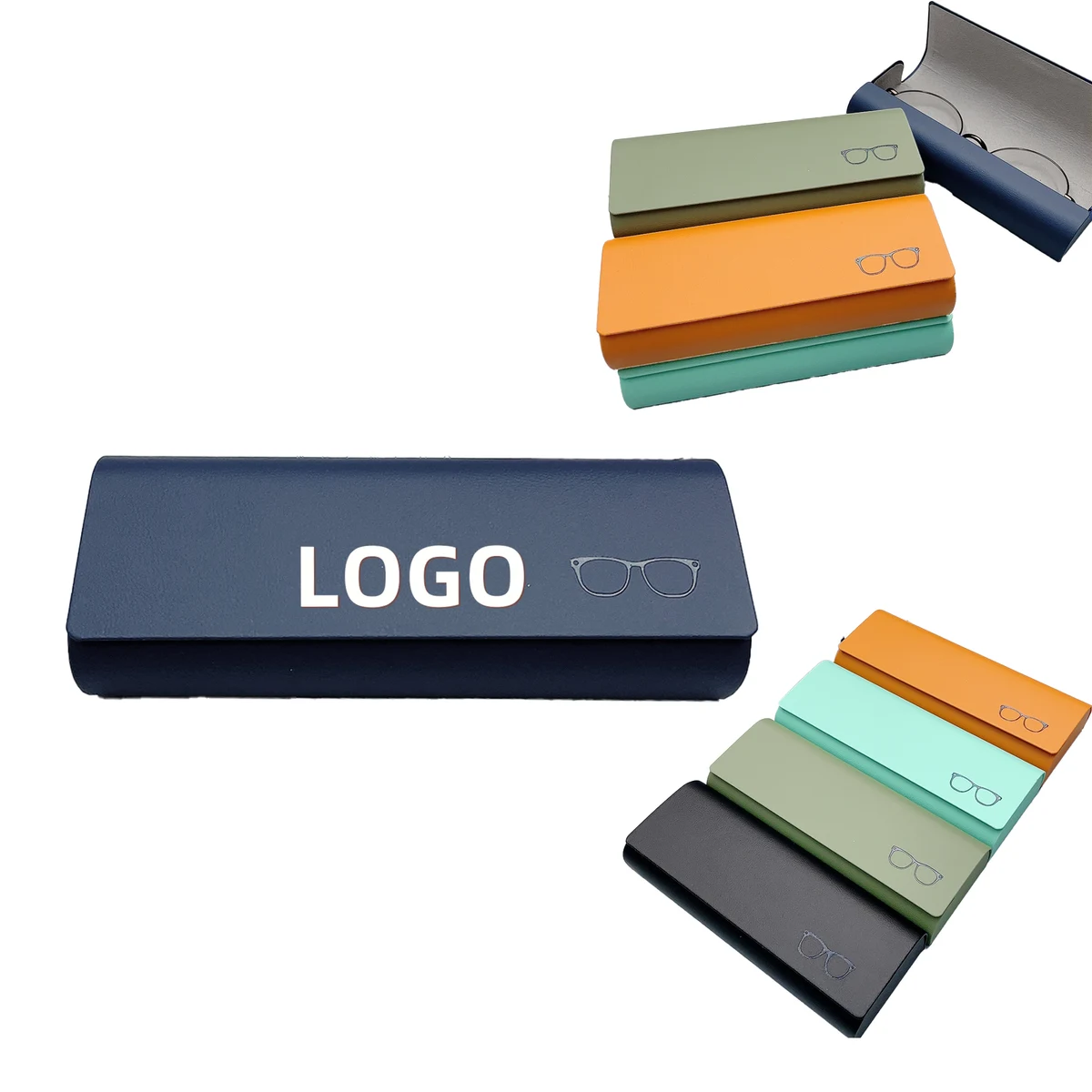 PU Leather Hard Shell Eyeglasses Case 1