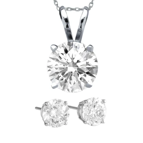 Antwerp Cubic Zirconia Royal Stud Earrings and Dream Necklace Set 1