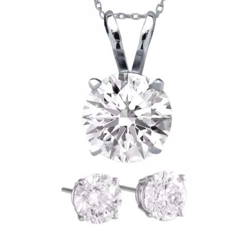 Antwerp Cubic Zirconia Royal Stud Earrings and Dream Necklace Set