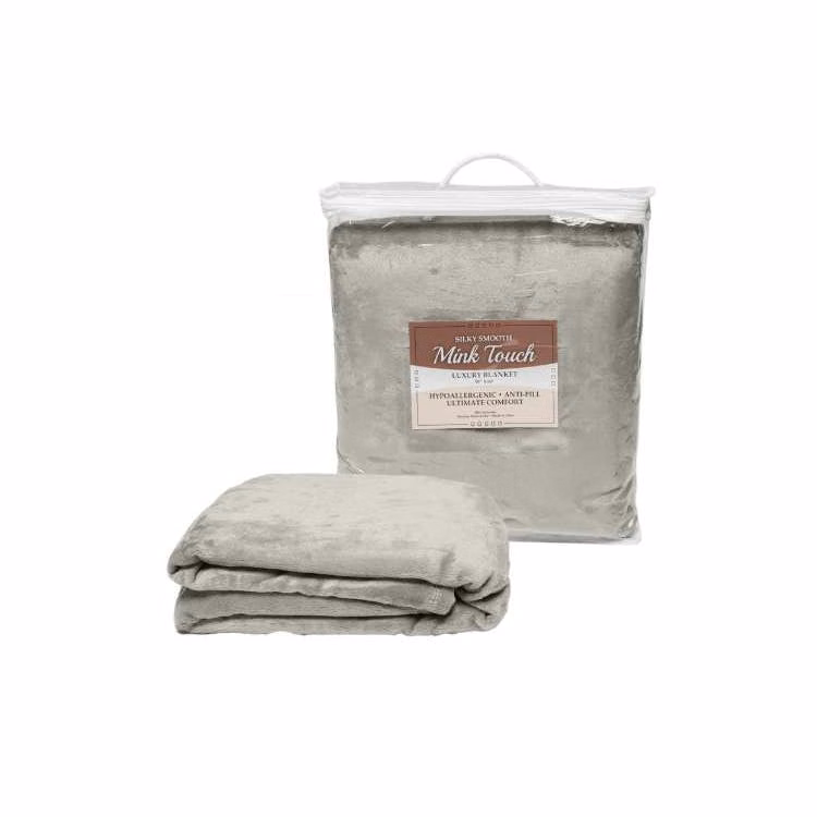 50"x60" Mink Touch Luxury Blanket - Gray
