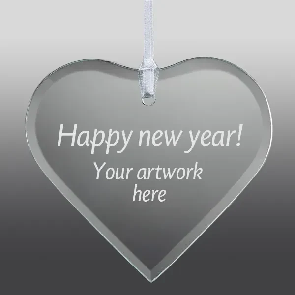 Heart Shped Glass Ornament 1