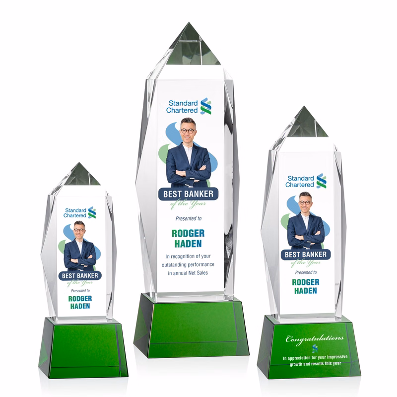 Bloomington VividPrint™ Award on Base - Green
