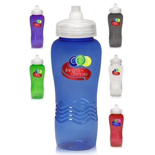 26 oz Wave Plastic Water Bottle 1
