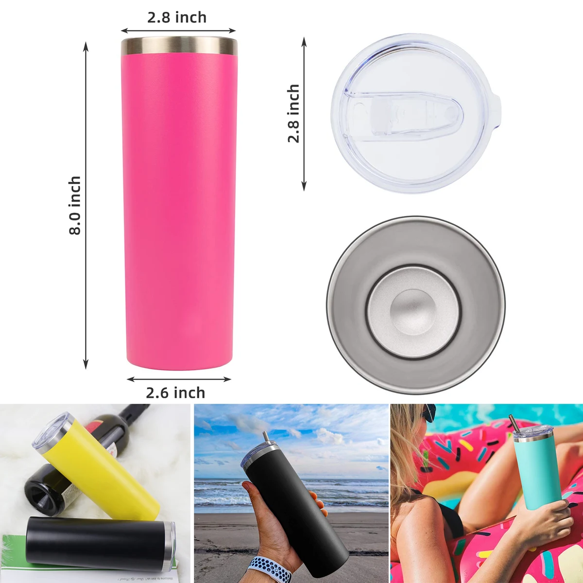20oz Insulated Travel Water Tumbler Cup 1