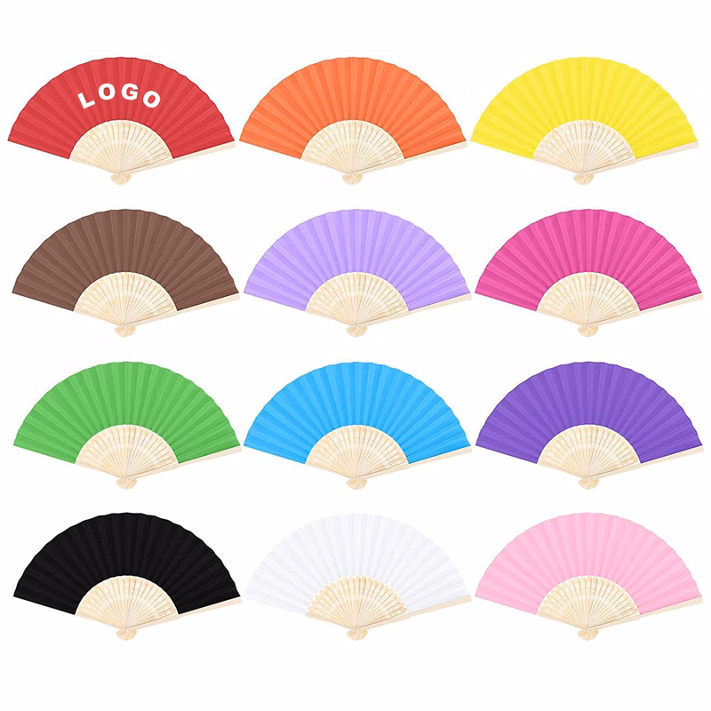 Custom Handheld Paper Bamboo Fans