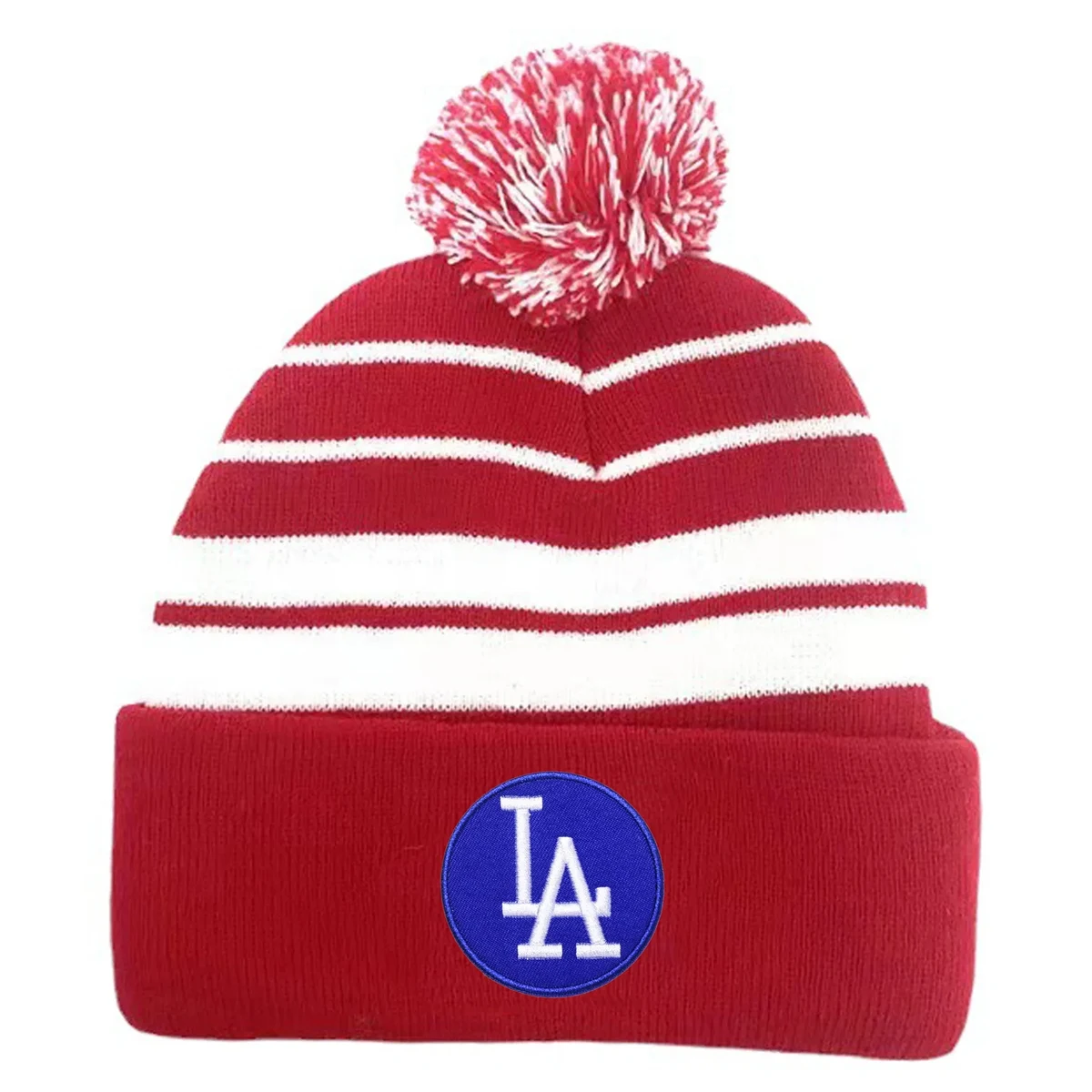 Embroidered Knitted Beanie Hat with Cuff 1