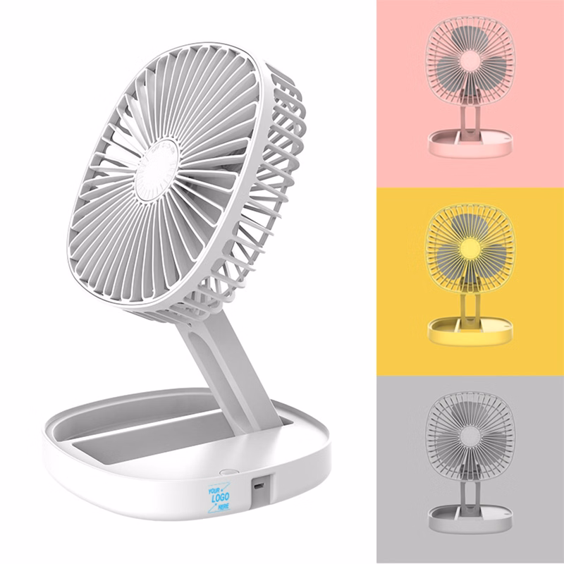 Foldable USB Desk Fan w/Storage Tray