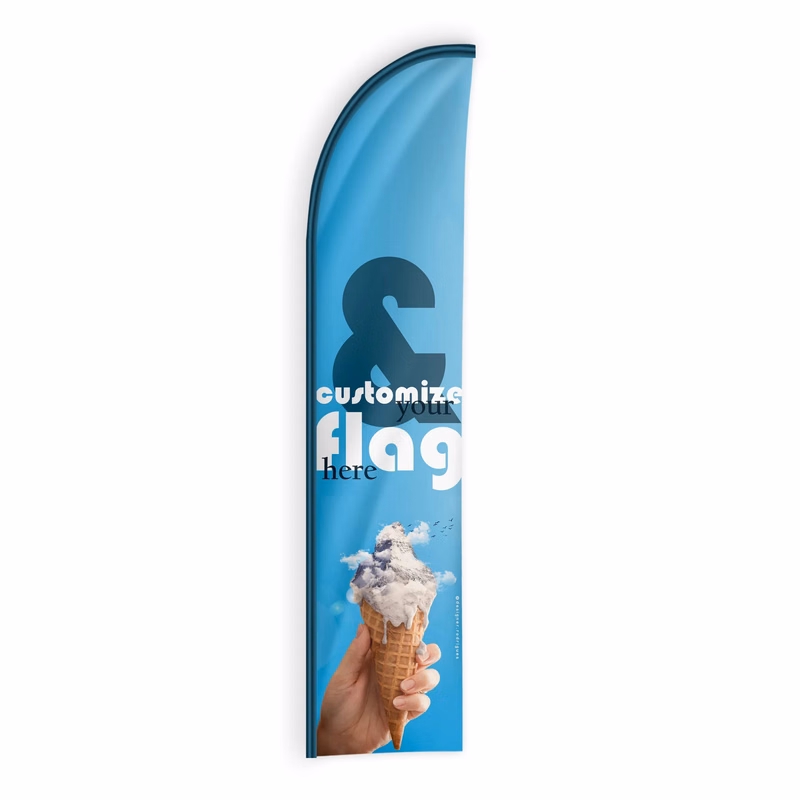 Custom Digital Printed Swooper Flags 11.5' x 2'