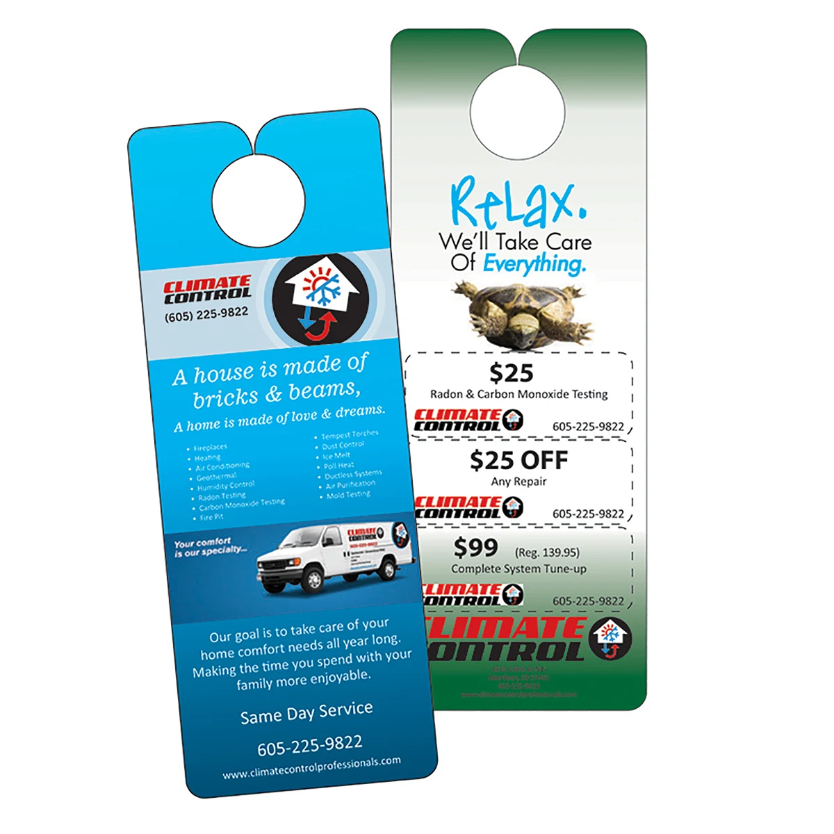 Door Hanger (3 3/8" x 9") Split Hole 1