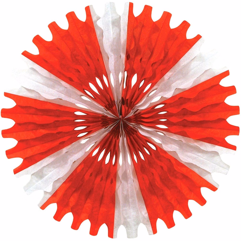Tissue Fans - Red & White